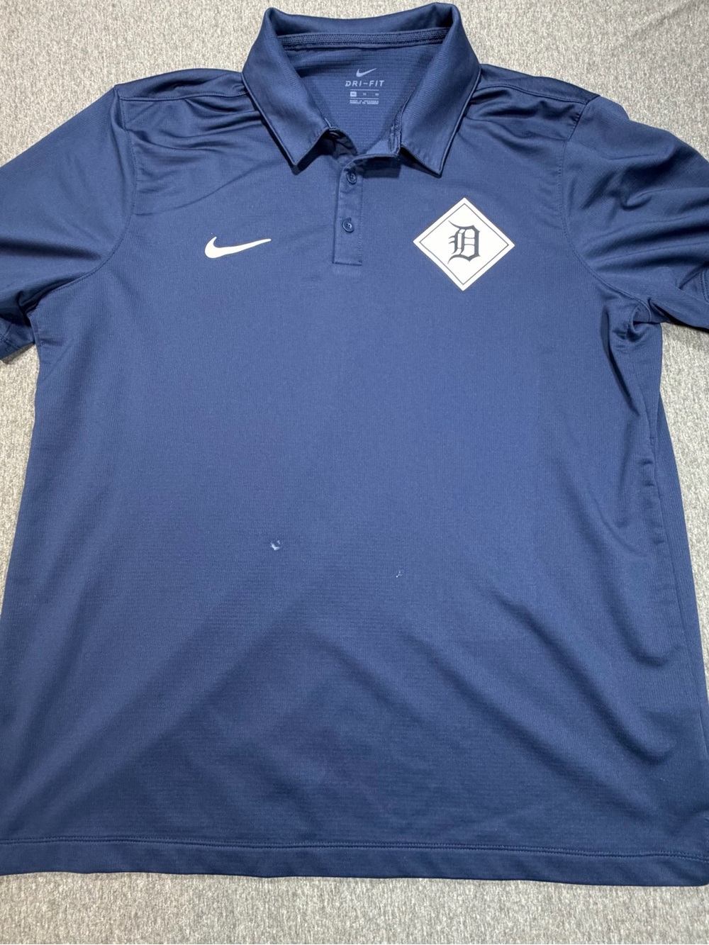 Detroit Tigers Nike Dri Fit Men’s XL Polo Blue Baseball MLB